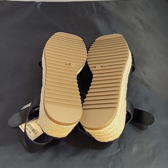 BRAND NEW A.N.A NEW APPROACH ADJUSTABLE BUCKLE ANKLE ONE BAND WEDGE SAND… - Picture 12 of 15